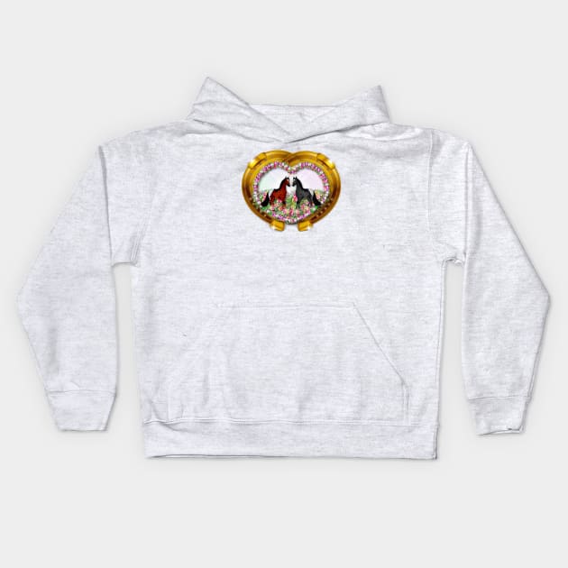 Horseshoes Kids Hoodie by KC Morcom aka KCM Gems n Bling aka KCM Inspirations